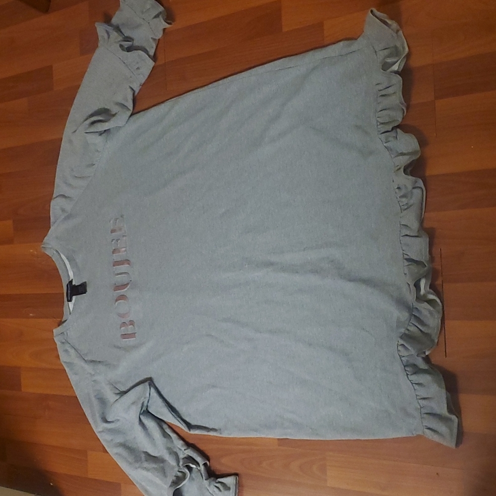 ASHLEY STEWART Boujee  t-shirt DRESS size 26/27 gray